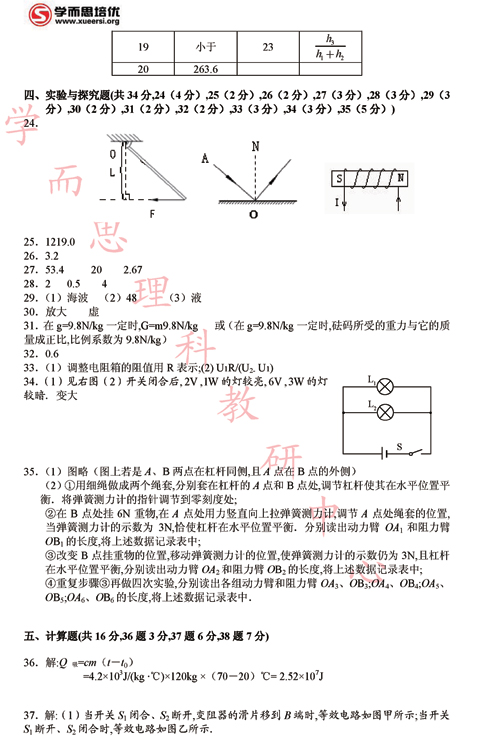 2011北京中考物理预测试卷（C）及答案11