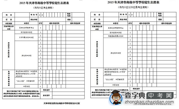 2015天津中考志愿填报及招生录取问答1