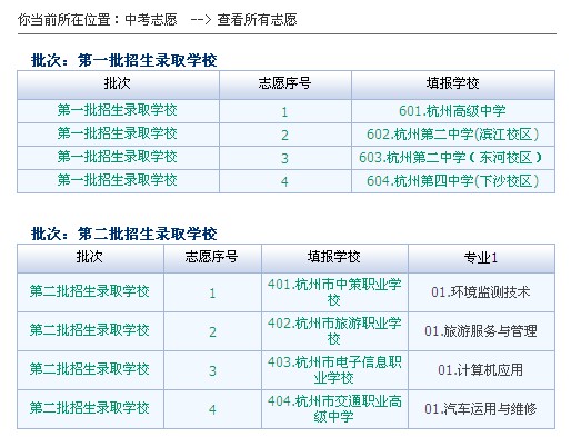 2012杭州中考报名及填报志愿操作说明17