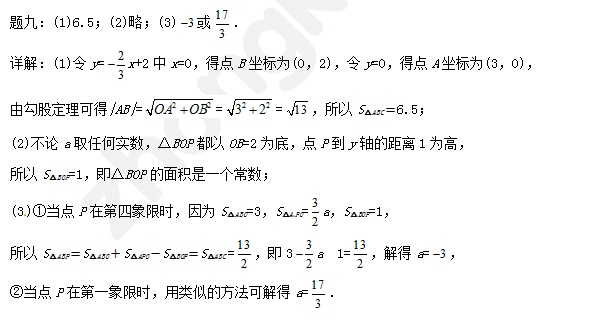 2015中考数学复习：求一次函数解析式课后练习题（六）2