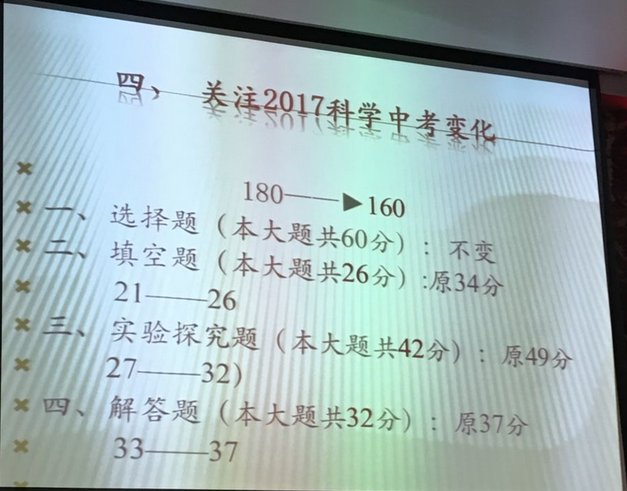 杭州中考命题组成员关于17中考科学的分享12