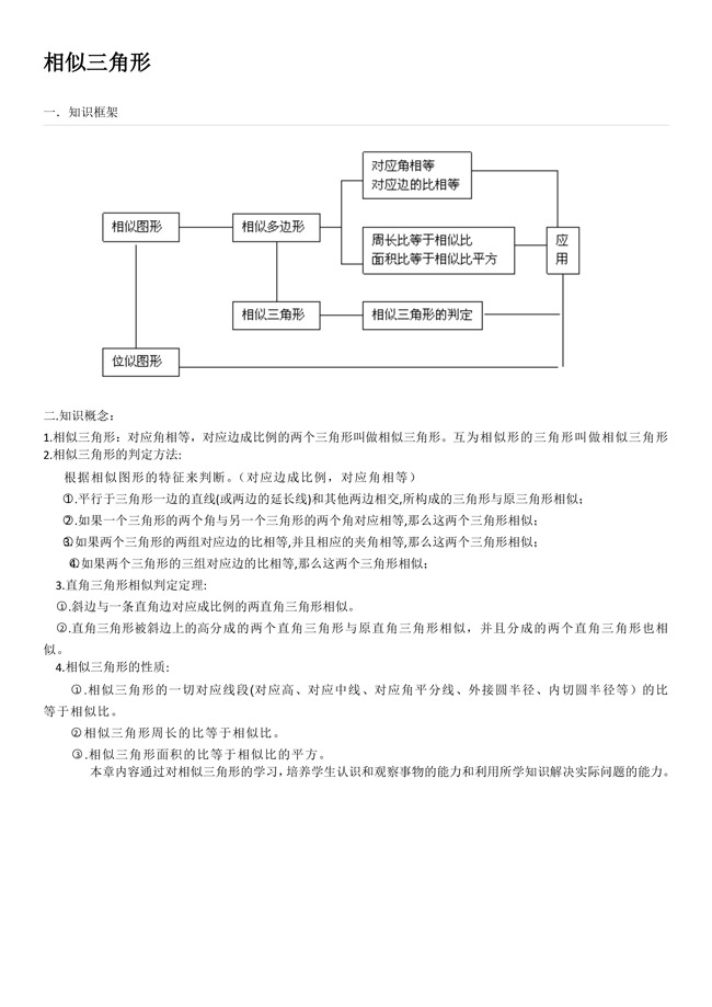 2016南京中考一模备考数学考点：相似三角形1